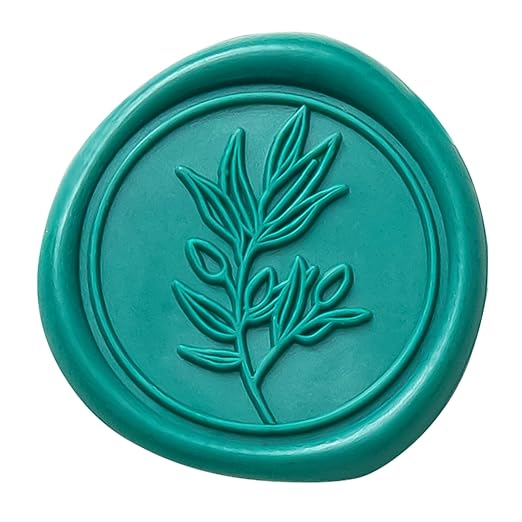 PONATIA Teal Green Wax Seal Stickers by ponatia