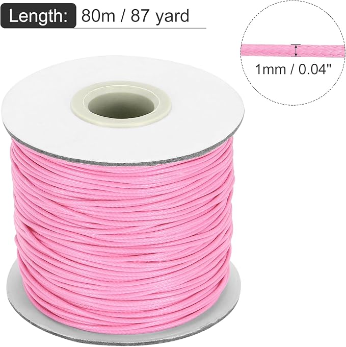 MECCANIXITY Waxed Cord 1mm Waxed Thread 87 Yard Wax String Leather Cord - Image 2