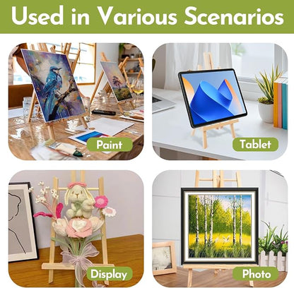 Conda 2 Pack 17 Inch Wooden Tabletop Easel Stand, A-Frame Art Painting Easel - Image 8