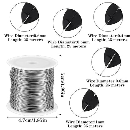 5 Rolls Jewelry Making Wire 18, 26 Gauge Copper Craft Wire Bendable Metal - Image 2