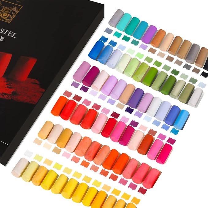 Paul Rubens Professional Soft Pastels, Handmade 72 Vibrant Colors Chalk Pastels - Image 3