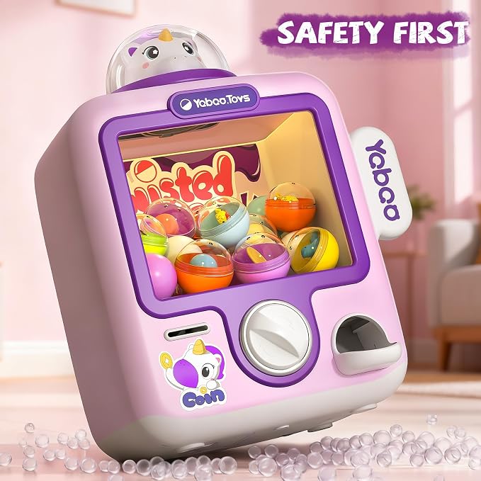 34 Pcs Claw Machine for Kids 3-12, Unicorns Gachapon Machine Toys for Girls 3 4 - Image 5