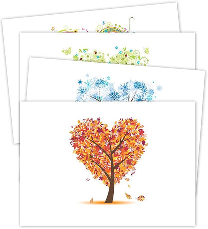 Seasons of Life Note Card Assortment Pack/Set Of 24 Greeting Cards And White - Image 3