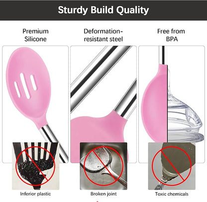 Silicone Spatula Spoon Set, BPA Free Kitchen Turners - Image 3