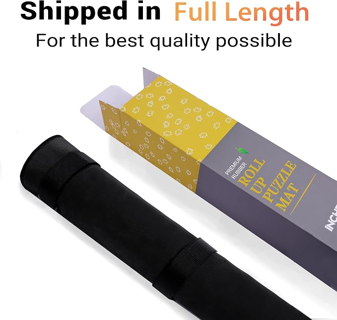 Lwoeo Jigsaw Puzzle Mat Roll Up, No Creases 53.3” x 35” Rubber Saver Pad Up to - Image 6