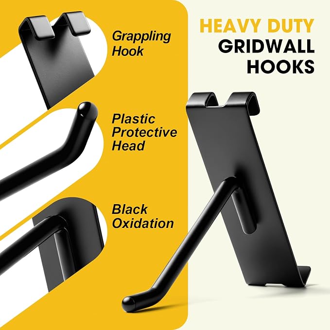 Gridwall Hooks 8 Inch, 60 Pack Heavy Duty Display Hooks - Image 4