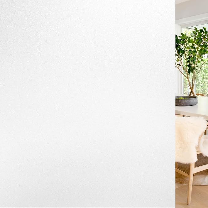 rabbitgoo Window Privacy Film, Non-Adhesive Frosted Glass Window Film by rabbitgoo