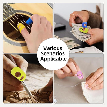 Guitar Fingertip Protector Silicone Thimble 20 PCS Rubber Finger Tips - Image 6