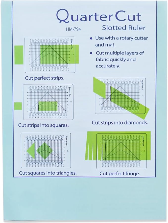 YICBOR Quarter Cut Slotted Ruler Template - Image 2