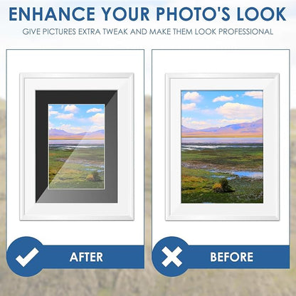 18 Pack Picture Mats, 8x10 for 6x8 Picture Frame Mats, Acid Free Core Bevel Cut - Image 3