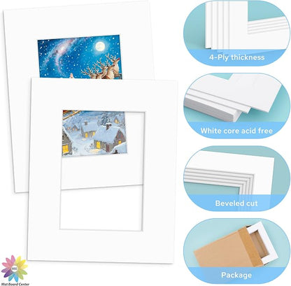 Mat Board Center, 8x10 White Mats - Image 3