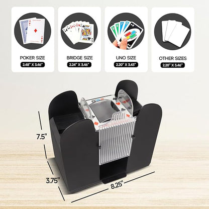 GSE Games & Sports Expert 6-Deck Automatic Card Shuffler, AC/DC-Power & - Image 2
