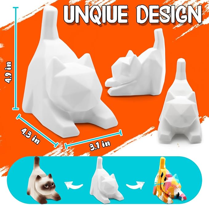 FUNZBO 4.3in Paint Your Own Cat Lamp Kit - Image 2