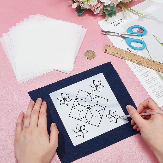 FREEBLOSS Sashiko PET Stencils - Image 6