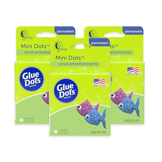 Glue Dots, Mini Dots, Double-Sided, 900 Dots, DIY Craft Glue Tape, Sticky by GlueDots