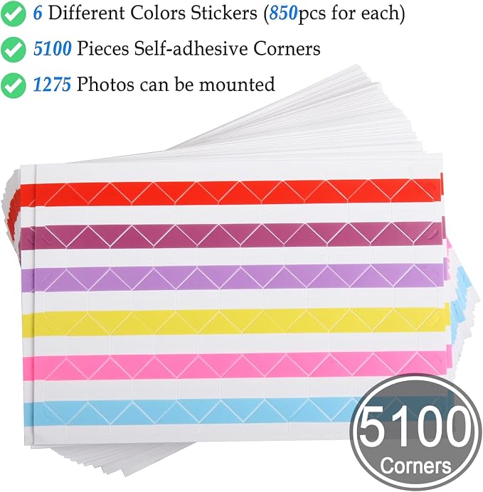 50 Sheets Self Adhesive Photo Corners - Image 2