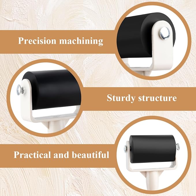 Supkiir 20Pcs Rubber Brayer Roller, 1.4Inch Ink Roller - Image 4
