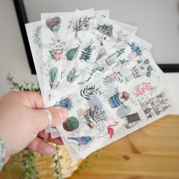Printable Washi Sticker Paper for Inkjet & Laser Printers, 8.5x11 Inch Full - Image 4