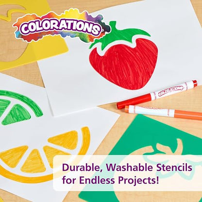 Colorations Fruit & Vegetable Shapes Stencils - Image 7