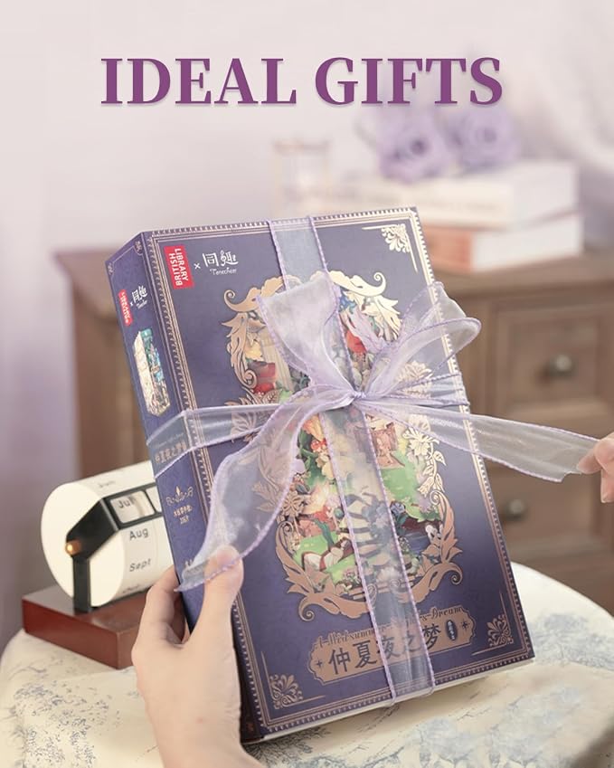 Tonecheer x British Library DIY Book Nook Kit, Shakespeare 3D Wooden Puzzle - Image 6