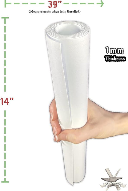 Shape Retention EVA Cosplay Foam 1mm 14x39 inch White or Black High Density EVA - Image 4