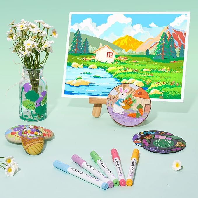 Arrtx 90 Colors Paint Markers Pens, Acrylic Paint Pens - Image 8