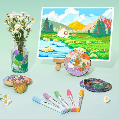 Arrtx 90 Colors Paint Markers Pens, Acrylic Paint Pens - Image 8