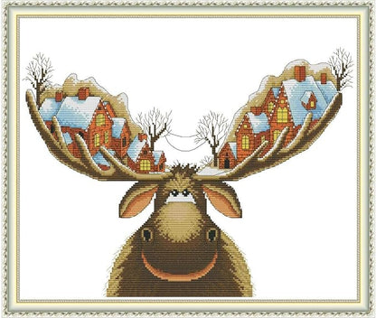 CROSSDECOR Cross Stitch Stamped Kits 11CT 21X18 inch Holiday Gift Pre-Printed by CROSSDECOR