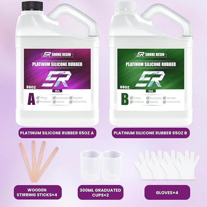 Silicone Mold Making Kit 130oz Platinum Silicone Rubber 15A Liquid Silicone - Image 7