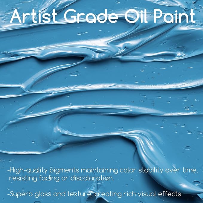 MEEDEN Artist Grade Oil Paint: Lake Blue - 170ml/5.7oz Tube - Professional Art - Image 3