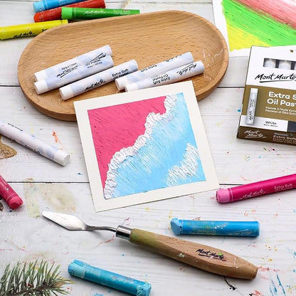 Mont Marte Extra Soft Oil Pastels White Premium 6pc, Versatile Art Pastels - Image 3