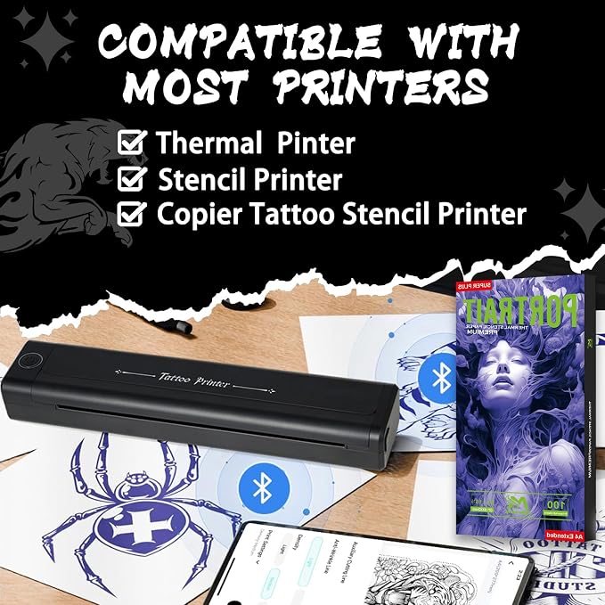 2025 NEW Extended Tattoo transfer paper, 100 Sheets Premium Stencil Transfer - Image 3