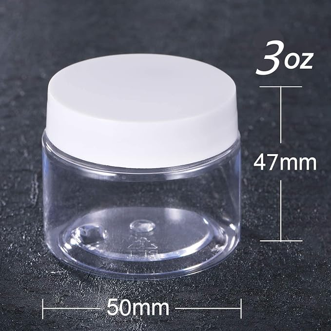 12 Pack 3 oz Plastic Container Jars - Image 2