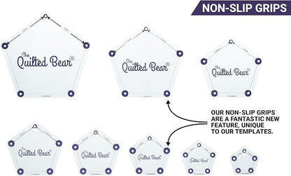 The Quilted Bear Right Angle Triangle Quilting Templates – 8 Clear Non-Slip - Image 6