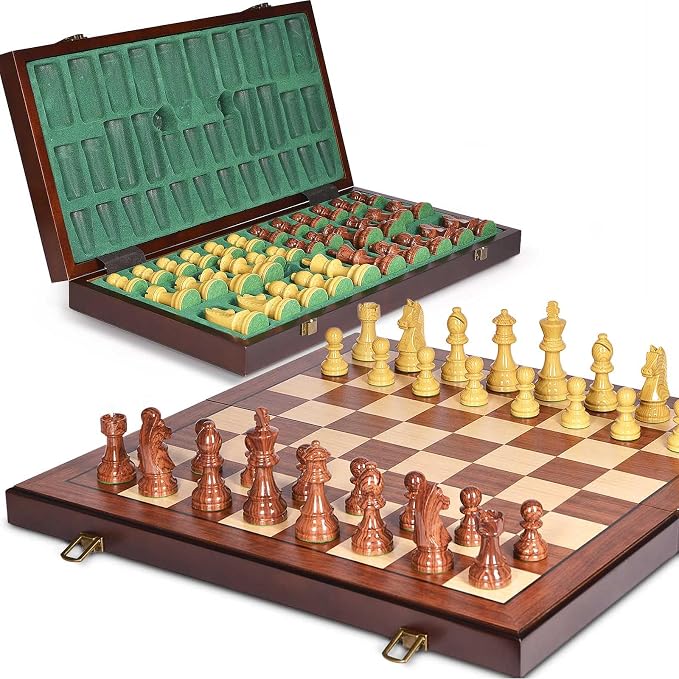 AMEROUS 20'' x 20'' Wooden Chess Set - Image 8