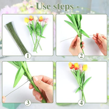 200 Pcs Floral Wire 26 Gauge Crafts Florist Green Floral Wire - Image 3