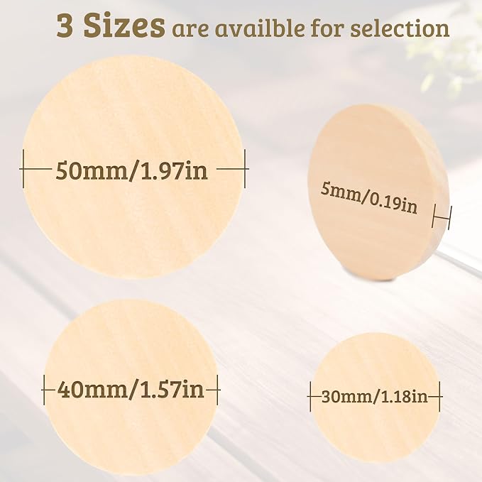 30 Custom Wooden Round Drink Tokens – Double-Sided Laser Engraved Bar Tokens - Image 5