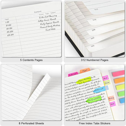 Lined Notebook Journal for Women Men, A4 College Ruled Notebook, 312 Numbered - Image 3
