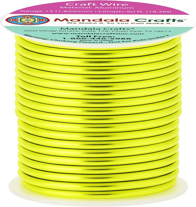 Mandala Crafts 13 Gauge Anodized Aluminum Craft Wire by MandalaCrafts