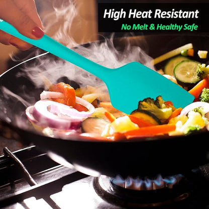 3 Pack Large Silicone Spatula for Kitchen, 600°F Heat resistant Rubber Spatulas - Image 7