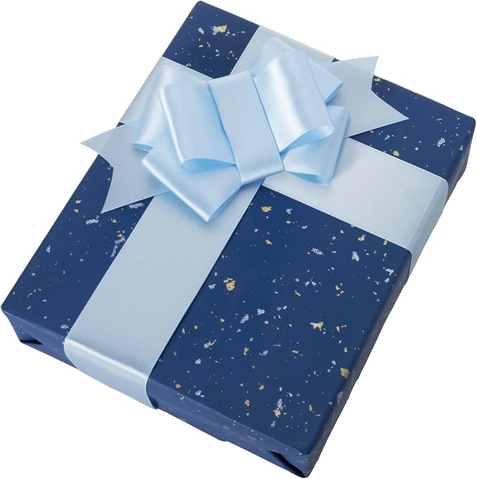 1-1/2 Inch Baby Blue Ribbon, 50 Yards Craft Polyester Satin Ribbon Perfect - Image 4