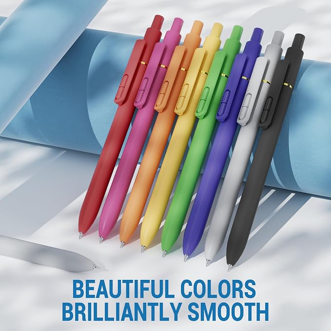inkipen- 8 Pack Pens, Gel pens Black Ink, Fine Point, Quick-Drying Smooth - Image 8