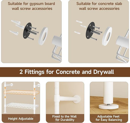 L3 Industrial Pipe Closet Organizer System, Wall Mounted Clothes Rack Clothing - Image 8