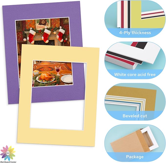 Mat Board Center, 11X14 Mix Color Mats - Image 3