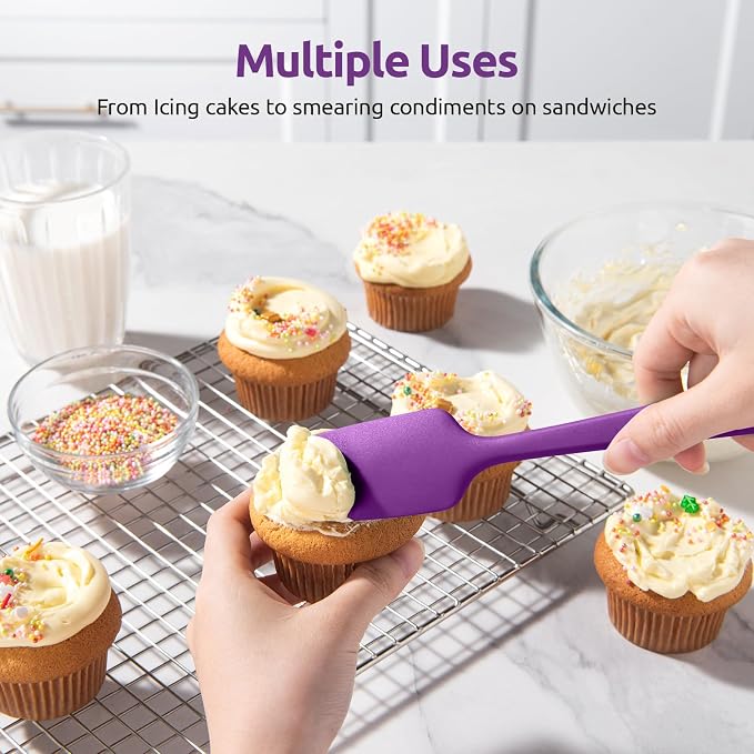 U-Taste Silicone Spatula Set: 600ºF High Heat Resistant, Seamless Food Grade - Image 8