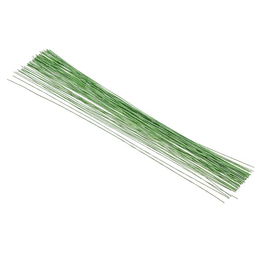 PATIKIL 26 Gauge 16" Floral Stem Wire, Light Green by PATIKIL