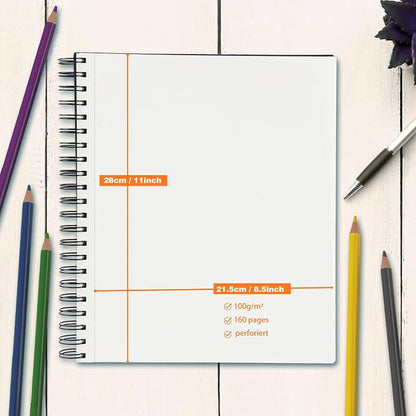 2PACK 5.5x8.5 and 1Pack 9 x 11 inches Hardcover Sketch Book，3 Pack - Image 5