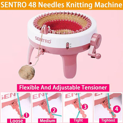 Sentro Knitting Machine, 48 Needles Smart Knitting Crochet Machine - Image 4