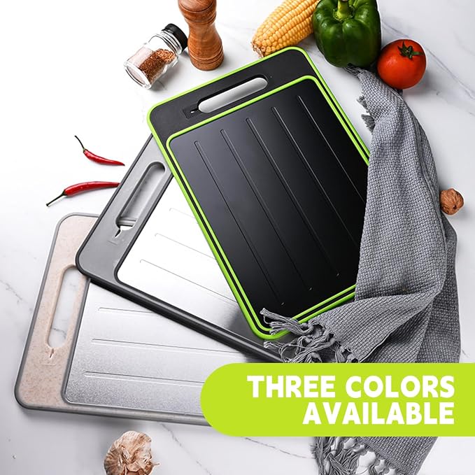 Cutting Board Double Sided, Large Size+Small Size, Food Grade Stainless steel - Image 3
