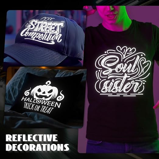 GIRAFVINYL White Reflective HTV Heat Transfer Vinyl - Image 7
